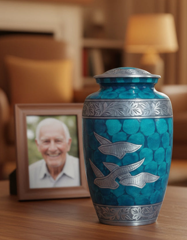 Elite Series Urn- Aqua Dove Urn