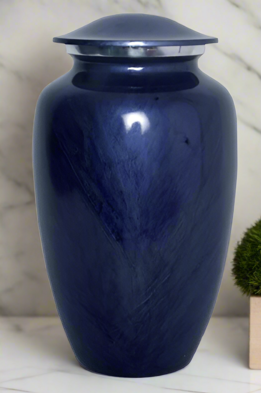 Elite Series Urn- Aurora Motif Urns Midnight Blue