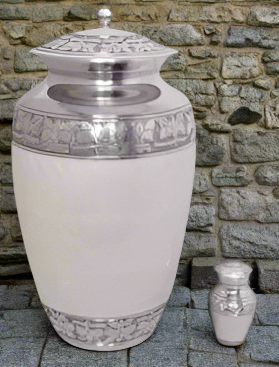 Elite Series Urn- White Sapphire Urns w/FREE Keepsake