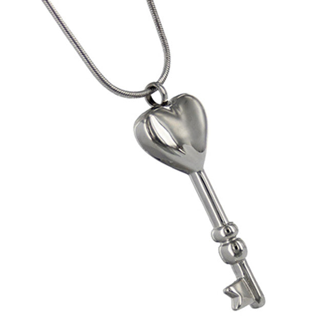 #001 Key To My Heart Ashes Necklace Pendant Jewelry Never Forget You