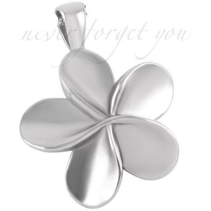 #022 Silver Flower Ashes Necklace Pendant Jewelry Never Forget You