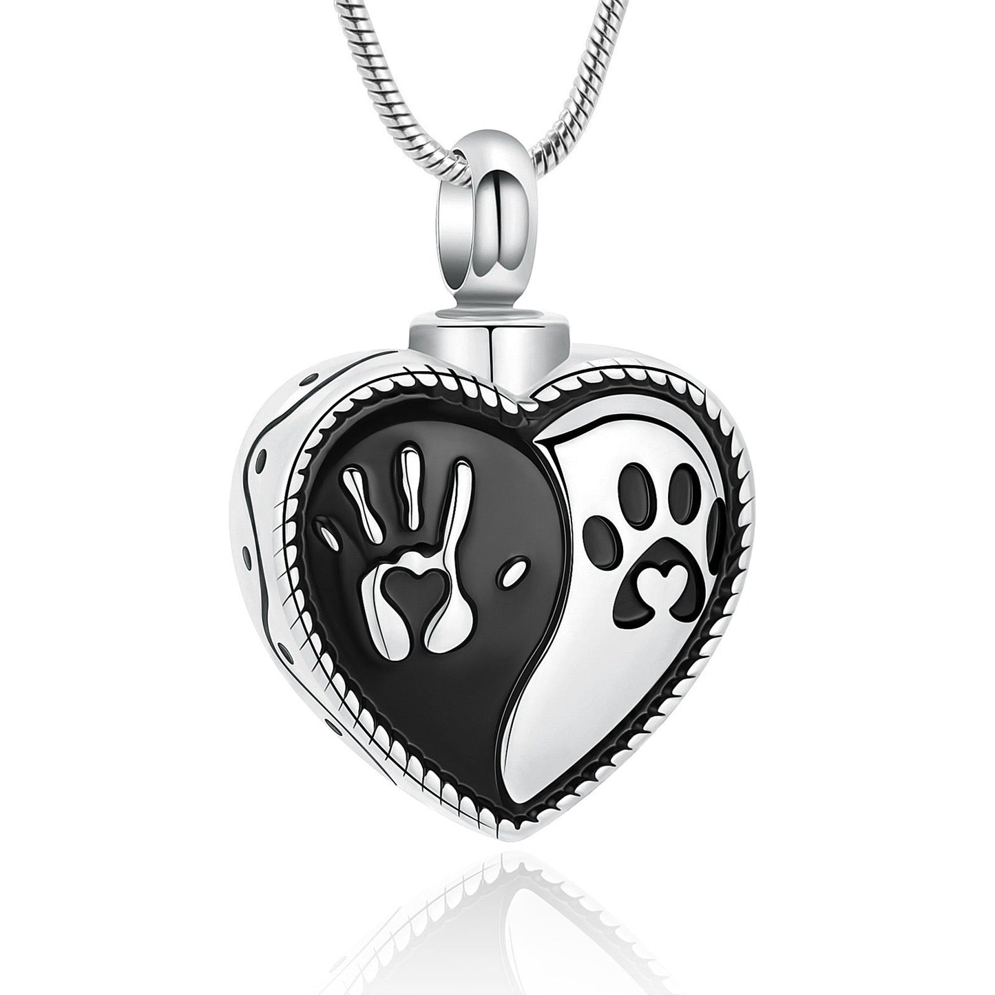 NEW Hand Paw Heart Ashes Necklace Pendant