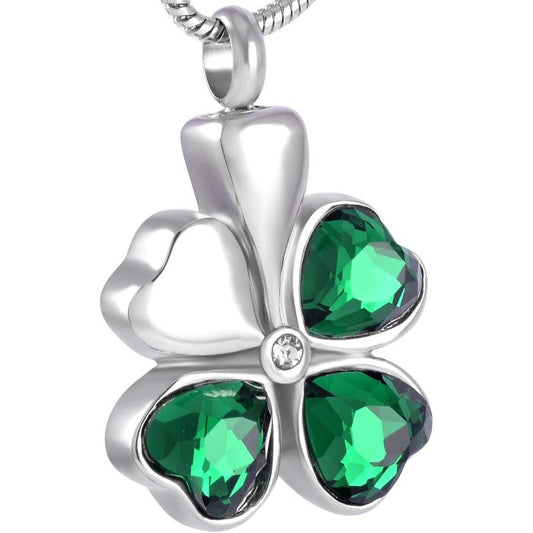 #048 Clover Cremation Jewelry Pendant Jewelry Never Forget You