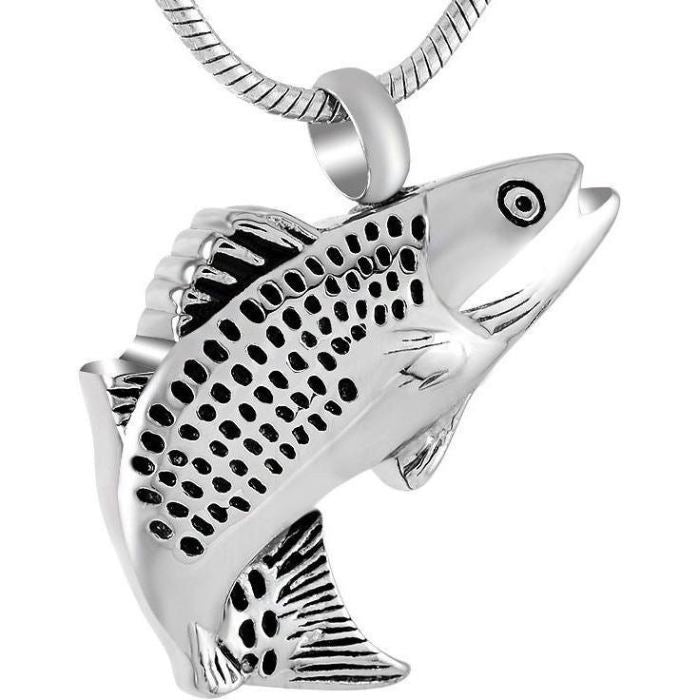 #068 Bass Fish Cremation Jewelry Pendant Jewelry Never Forget You