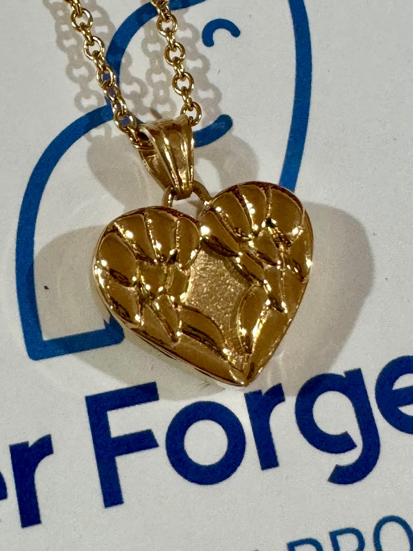 Alexis’s Gold Heart Ashes Necklace Pendant