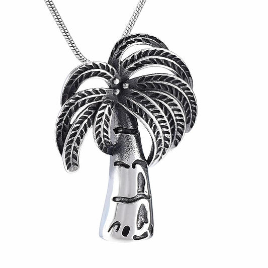 #099 **NEW** Palm Tree Ashes Necklace Pendant Jewelry Never Forget You