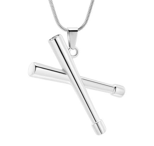 Baseball Bats Ashes Necklace Pendant