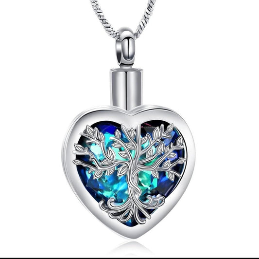 Heart Tree Ashes Necklace Pendant