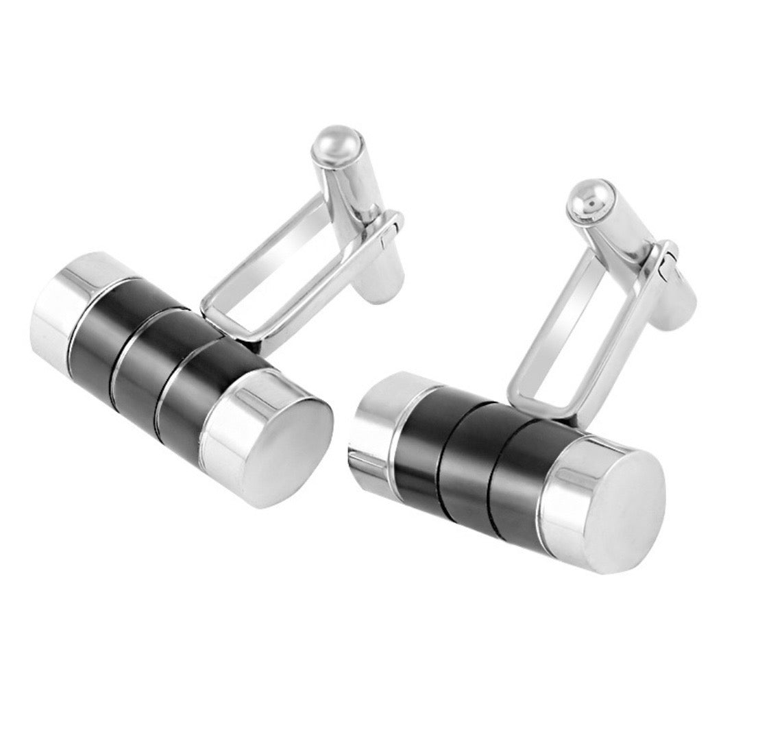 Black & Silver Ashes Cufflinks