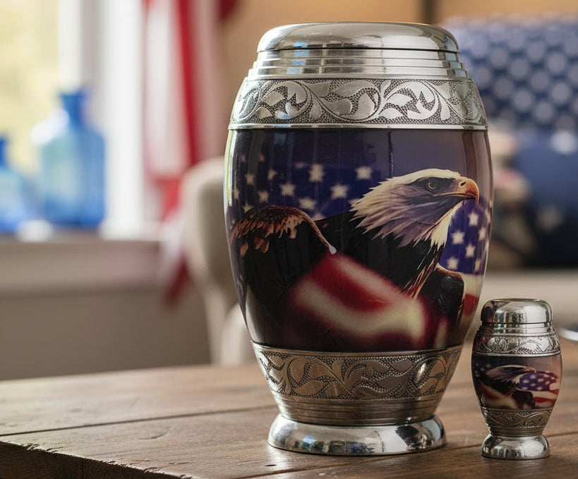 Elite Series Urn- Eagle & Flag Nirvana Urn