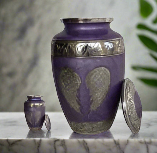 Elite Series Urn- Purple Angel Wings Urn