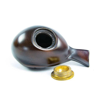 Blown Glass Bronze Songbird Keepsake Urn