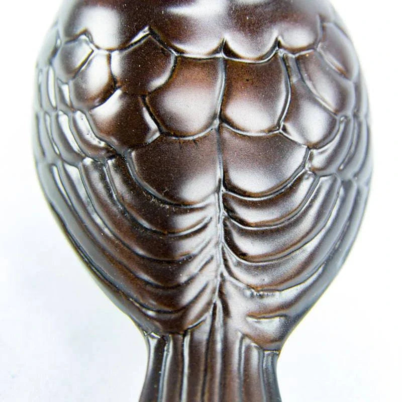 Blown Glass Bronze Songbird Keepsake Urn