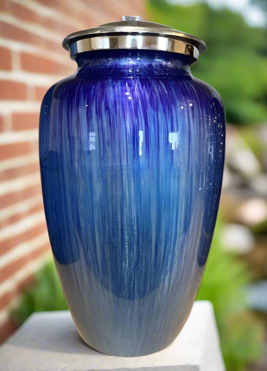 Supreme Blue Streaked 10" Full Size Ashes Urn