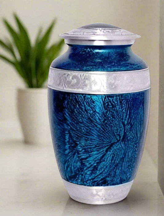 Discount straw Elite Series Urn- Blue Straw Urn