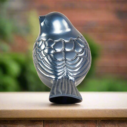 Blown Glass Frost Songbird Keepsake Urn