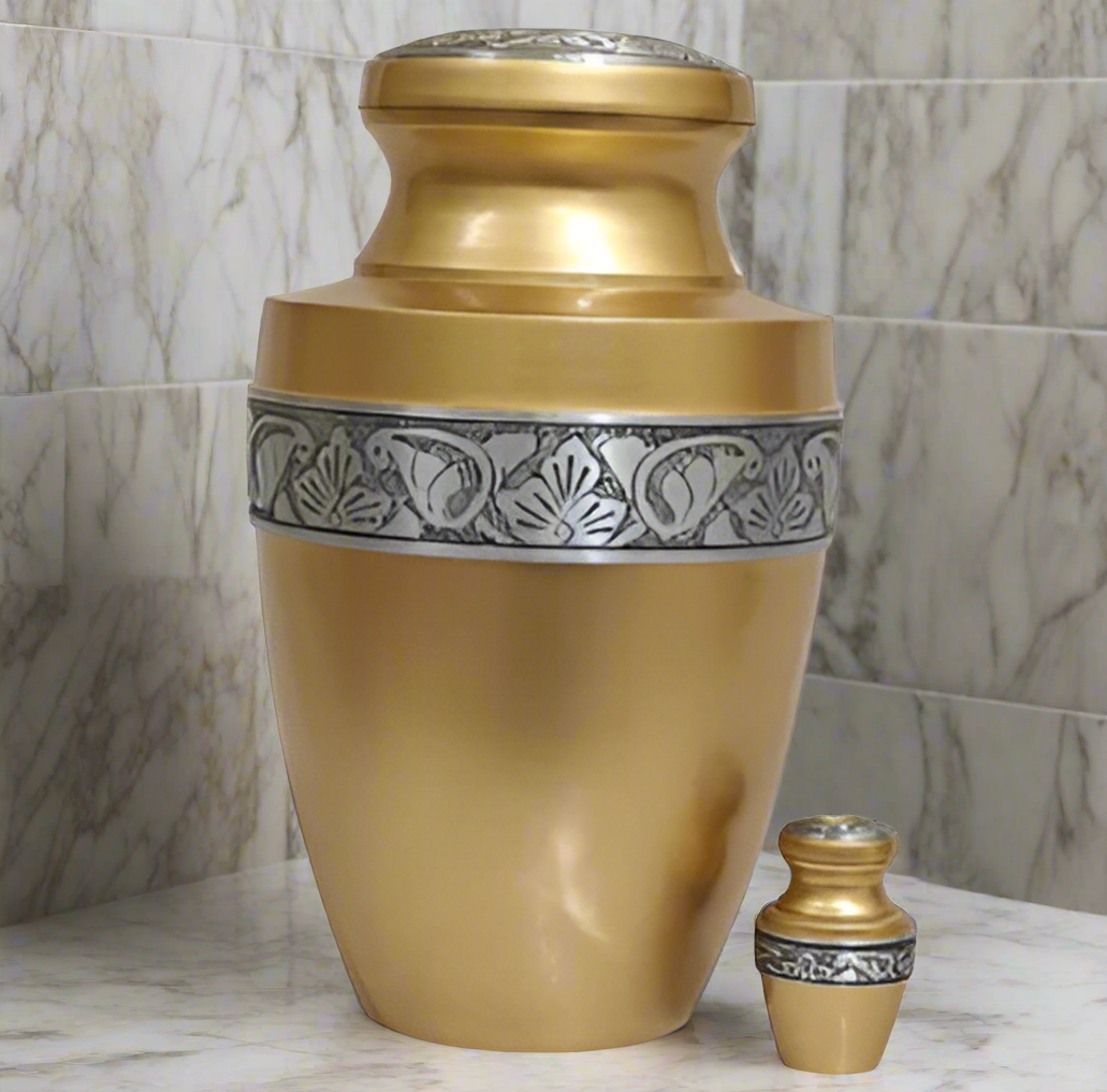 Elite Series Urn- Gold Tranquility Urn