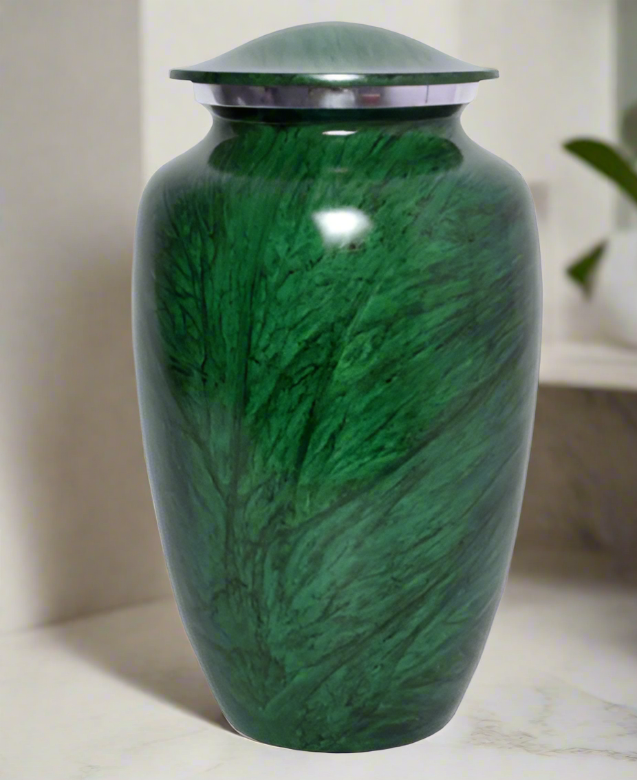 Elite Series Urn- Aurora Motif Urns Emerald Marble