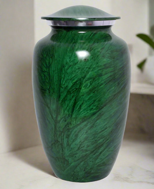 Elite Series Urn- Aurora Motif Urns Emerald Marble