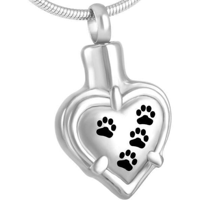 #P20 Four Paws Pet Ashes Necklace Pendant Jewelry Never Forget You