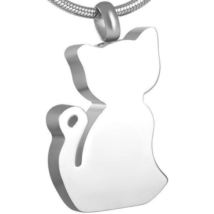 #P26 Pet Kitty Cat Ashes Necklace Pendant Jewelry Never Forget You