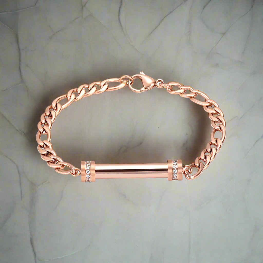 #007B Rose Gold Bracelet 20cm Jewelry Never Forget You