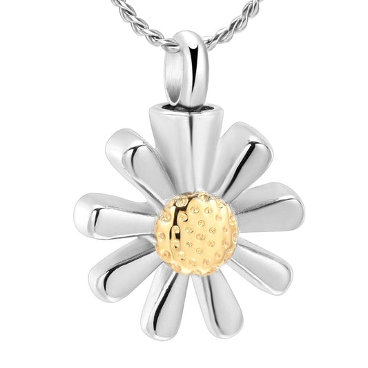 #103 silver and gold daisy pendant Jewelry Never Forget You