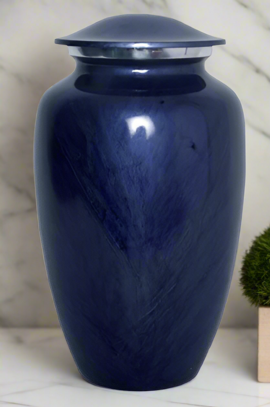 Elite Series Urn- Aurora Motif Urns Midnight Blue